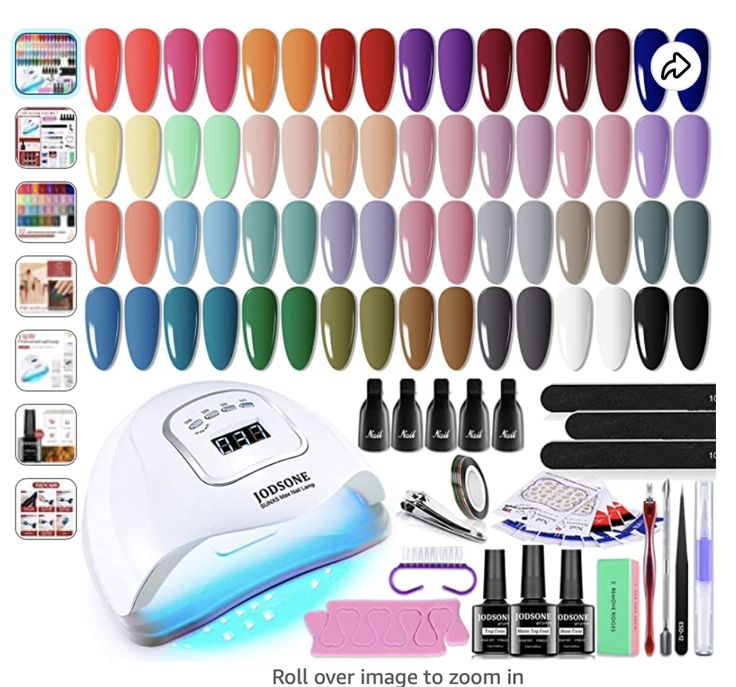 JODSONE Gel Nail Polish Kit with UV Light (32 Colors)